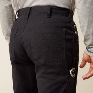 Ariat Men's Rebar M4 Relaxed Made Tough DuraStretch Straight Leg Pants, Black