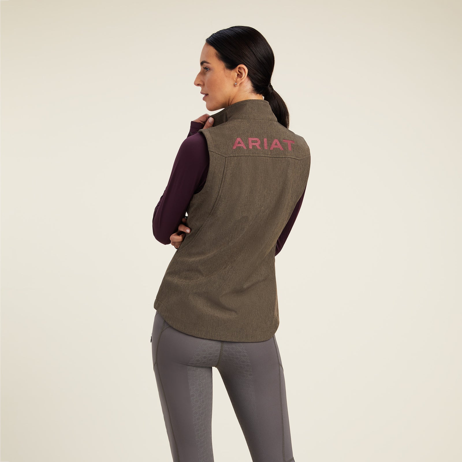 Ariat Women's New Team Softshell Vest, Banyan Bark Heather