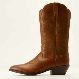 Ariat Women's Heritage R Toe Western Boot, Copper Brown