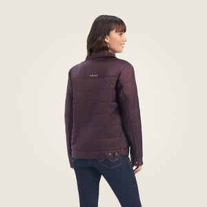 Ariat Women's REAL Puffer Trucker Jacket, Mulberry Wine