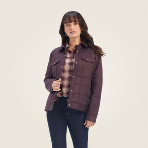 Ariat Women's REAL Puffer Trucker Jacket, Mulberry Wine