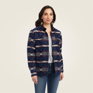 Ariat Women's R.E.A.L. Shacket Shirt Jacket, Mountain Peak Jacquard
