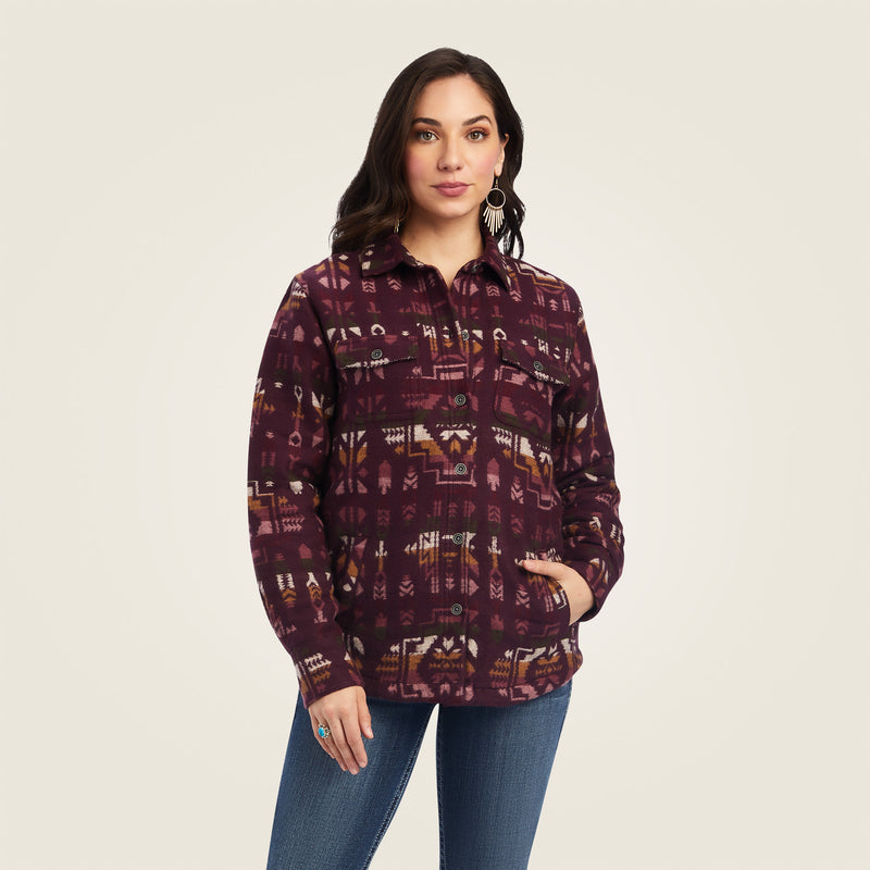 Ariat Women's R.E.A.L. Shacket Shirt Jacket, Laredo Jacquard