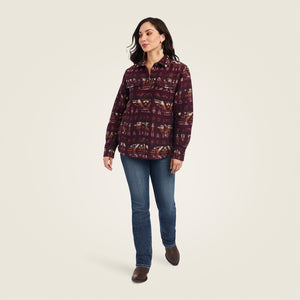 Ariat Women's R.E.A.L. Shacket Shirt Jacket, Laredo Jacquard