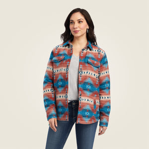 Ariat Women's R.E.A.L. Shacket Shirt Jacket, Fiery Jacquard