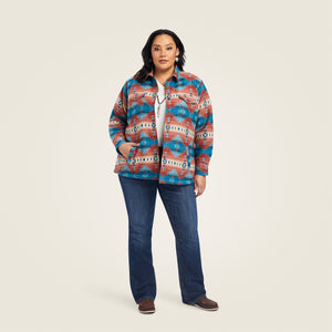 Ariat Women's R.E.A.L. Shacket Shirt Jacket, Fiery Jacquard
