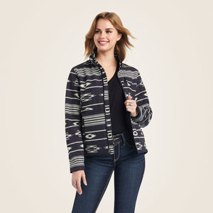 Ariat Women's Softshell Chimayo Jacket, Rio Chiquito Black & Buttercream