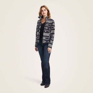 Ariat Women's Softshell Chimayo Jacket, Rio Chiquito Black & Buttercream