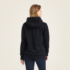 Ariat Women's REAL Sequin Logo Hoodie, Black