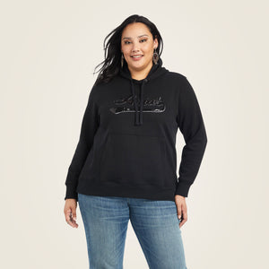 Ariat Women's REAL Sequin Logo Hoodie, Black