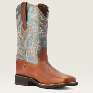 Ariat Women's Delilah Wide Square Toe Western Boot, Spiced Cider