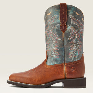 Ariat Women's Delilah Wide Square Toe Western Boot, Spiced Cider