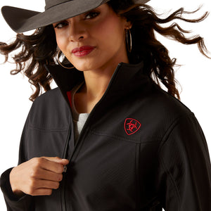 Ariat Women's Classic Team Softshell Brand Jacket, Black/Mexico