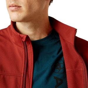 Ariat Men's New Team Softshell Jacket, Fired Brick