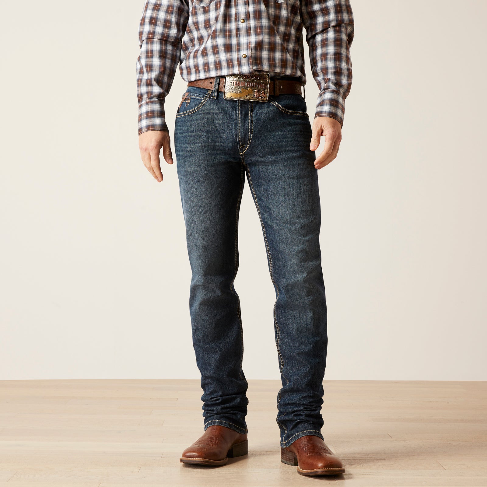 Ariat Men's M4 Relaxed Derek Boot Cut Jean, Atlas