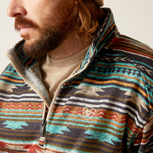 Ariat Men's Caldwell 1/4 Zip Sweater, Biscay Bay Serape