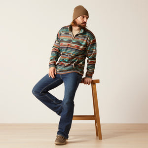 Ariat Men's Caldwell 1/4 Zip Sweater, Biscay Bay Serape