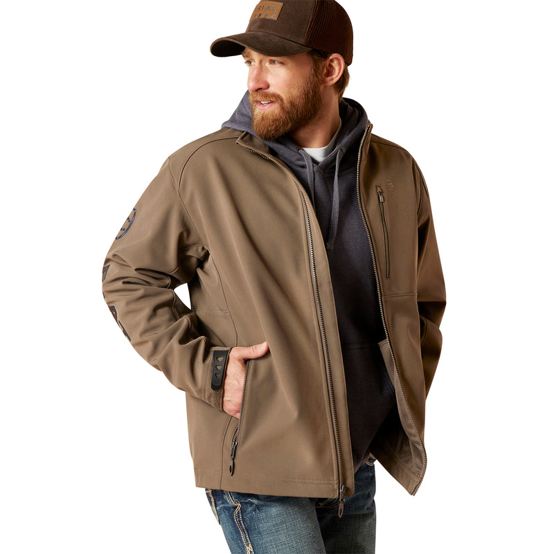 Ariat Men's Logo 2.0 Softshell Jacket, Banyan Bark