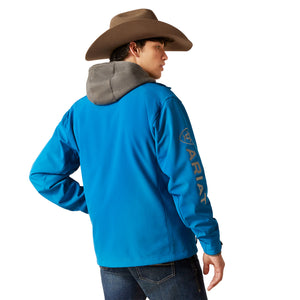 Ariat Men's Logo 2.0 Softshell Jacket, Mykonos Blue