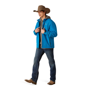 Ariat Men's Logo 2.0 Softshell Jacket, Mykonos Blue