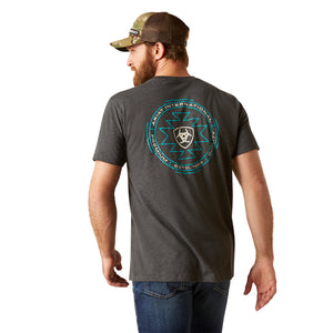 Ariat Men's Ariat Circular Zuni T-Shirt, Charcoal Heather