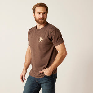 Ariat Men's Ariat Western Wheat T-Shirt, Brown Heather