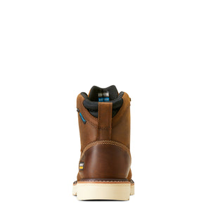 Ariat Men's Rebar Lift 6"" Waterproof Composite Toe Work Boot, Distressed Brown