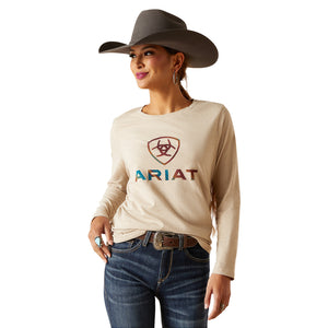 Ariat Women's Serape Shield Tee, Oatmeal