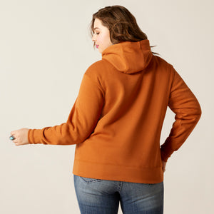 Ariat Women's REAL Cow Hyde Hoodie, Glazed Ginger