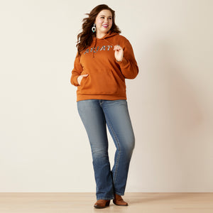 Ariat Women's REAL Cow Hyde Hoodie, Glazed Ginger