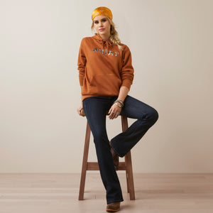 Ariat Women's REAL Cow Hyde Hoodie, Glazed Ginger