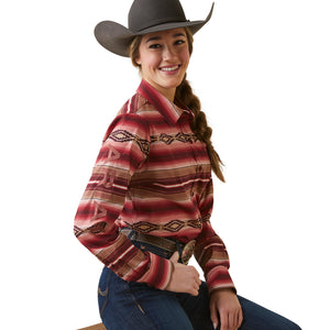 Ariat Women's Team Kirby Stretch Shirt, Blushing Serape