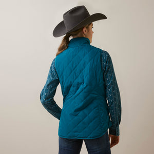 Ariat Women's Reversible Dilon Vest, Deep Lagoon
