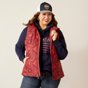 Ariat Women's REAL Crius Vest, Burnt Rose Print
