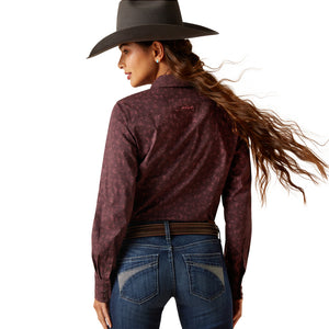 Ariat Women's Team Kirby Stretch Shirt, Ancestry Print