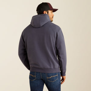 Ariat Men's Southwestern Longhorn Hoodie, Odyssey Grey