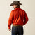 Ariat Men's Team Logo Twill Classic Fit Long Sleeve Shirt, Dark Orange|White