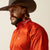 Ariat Men's Team Logo Twill Classic Fit Long Sleeve Shirt, Dark Orange|White