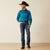 Ariat Men's Team Logo Twill Classic Fit Long Sleeve Shirt, Dark Teal|White