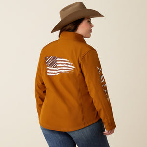 Ariat Women's Team Patriot Softshell Jacket, Chestnut Horse