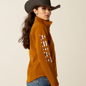 Ariat Women's Team Patriot Softshell Jacket, Chestnut Horse