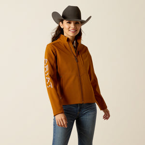 Ariat Women's Team Patriot Softshell Jacket, Chestnut Horse