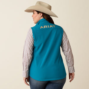 Ariat Women's New Team Softshell Vest, Ocean Depths/Retro Ranch Print