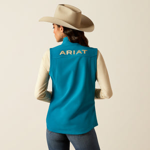 Ariat Women's New Team Softshell Vest, Ocean Depths/Retro Ranch Print
