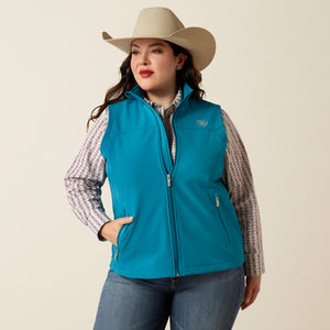 Ariat Women's New Team Softshell Vest, Ocean Depths/Retro Ranch Print