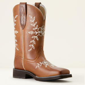 Ariat Women's Flora Wide Square Toe Western Boot, Country Cork