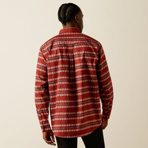 Ariat Men's Tiago Classic Fit Long Sleeve Shirt, Red