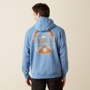 Ariat Men's Ariat Sun Valley Circle Hoodie, Coronet Blue