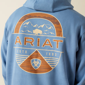 Ariat Men's Ariat Sun Valley Circle Hoodie, Coronet Blue