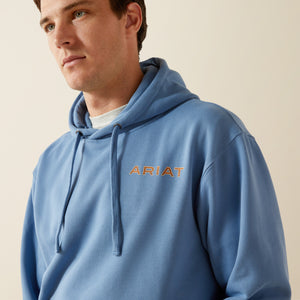 Ariat Men's Ariat Sun Valley Circle Hoodie, Coronet Blue
